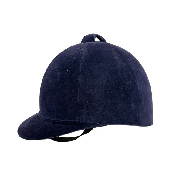 Vintage Miller Togs & Track Navy Velvet Showing Riding Hat  60cm Bow Equestrian - Picture 1 of 7
